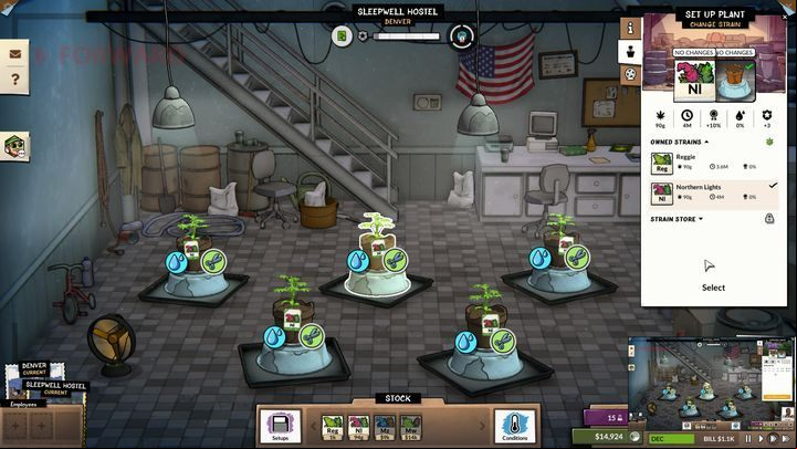 Each slot can be furnished with a plant or an appropriate supplement - Growing marijuana in Weedcraft Inc - The Basics - Weedcraft Inc Guide