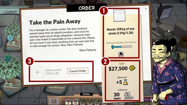 After accepting an order, an icon with a portrait of the client will appear on the left side of the screen - What are orders in Weedcraft Inc? - FAQ - Weedcraft Inc Guide