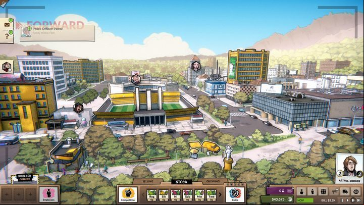 A view of one of the cities - Boulder. - The Cities in Weedcraft Inc - The Basics - Weedcraft Inc Guide