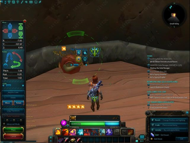 On the left you can see a used for positioning and rotating items - 6. Housing - WildStar in 10 Easy Steps - WildStar - Game Guide and Walkthrough