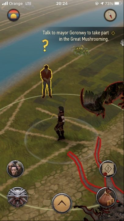 You will be given directions to the next location - The Witcher Monster Slayer: The Great Mushrooming - walkthrough - Transition description - Witcher Monster Slayer Guide