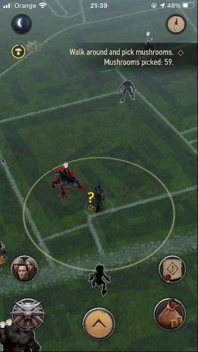 You will collect mushrooms by walking, sitting at home or going on quests - The Witcher Monster Slayer: The Great Mushrooming - walkthrough - Transition description - Witcher Monster Slayer Guide