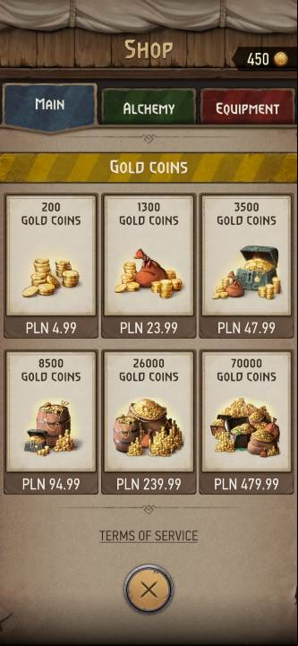 You can also purchase coin sets in the game, which you will then have at your disposal - The Witcher Monster Slayer: In-game content - what can you buy? - Shop - The Witcher - guide to the game
