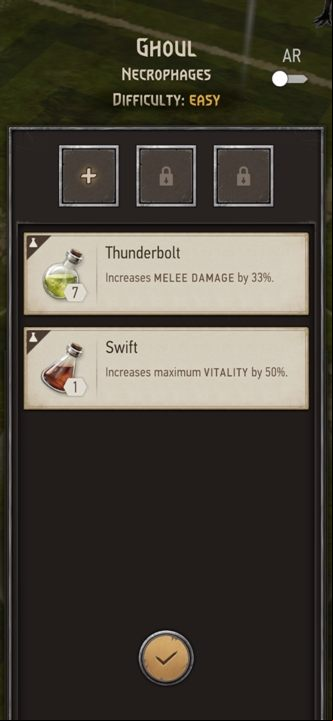 There are 9 potions in the game that affect your abilities in battle - The Witcher Monster Slayer: Combat - battle preparations - Fight - Witcher Monster Slayer Guide