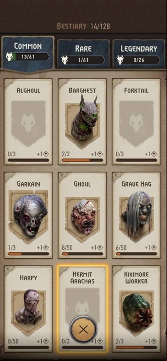 From the bestiary, you will not only gain valuable information, but also rewards - The Witcher Monster Slayer: Combat - bestiary - Fight - Witcher Monster Slayer Guide