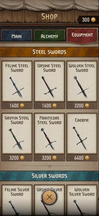 There are six steel swords you can obtain - The Witcher Monster Slayer: Swords - Basics - Witcher Monster Slayer Guide