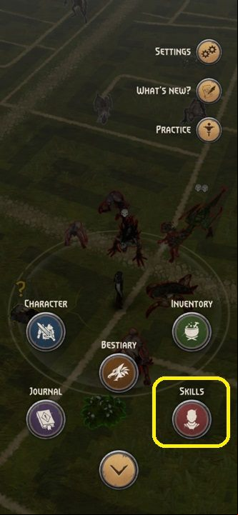 The next step will be to press the "skills" icon that appears on the right side of the screen - The Witcher - Monster Slayer: New signs - how to get them? - FAQ - Witcher Monster Slayer Guide