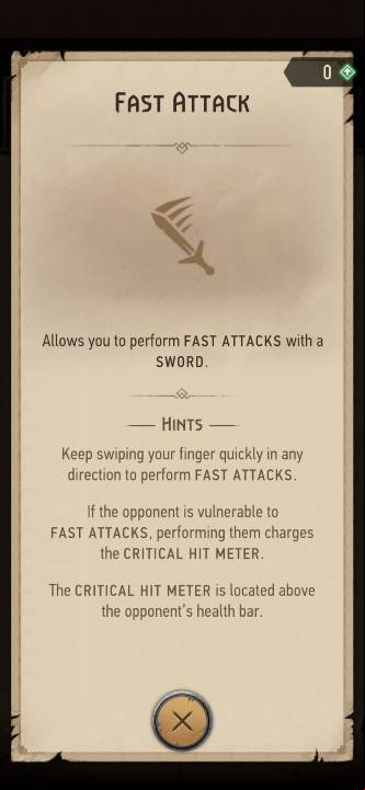 Effect: allows you to make fast attacks - The Witcher Monster Slayer: Skills - combat - Skills - Witcher Monster Slayer Guide