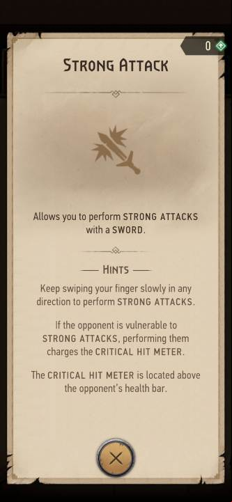Effect: allows you to perform strong attacks - The Witcher Monster Slayer: Skills - combat - Skills - Witcher Monster Slayer Guide