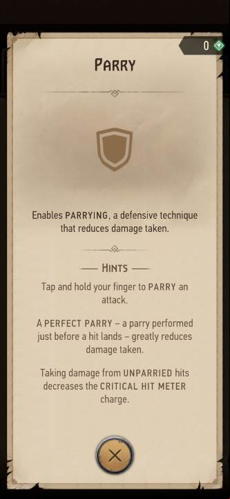 Effect: allows you to parry enemy hits - The Witcher Monster Slayer: Skills - combat - Skills - Witcher Monster Slayer Guide