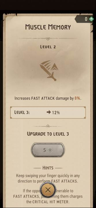 Effect: increases the damage of fast attacks - The Witcher Monster Slayer: Skills - combat - Skills - Witcher Monster Slayer Guide
