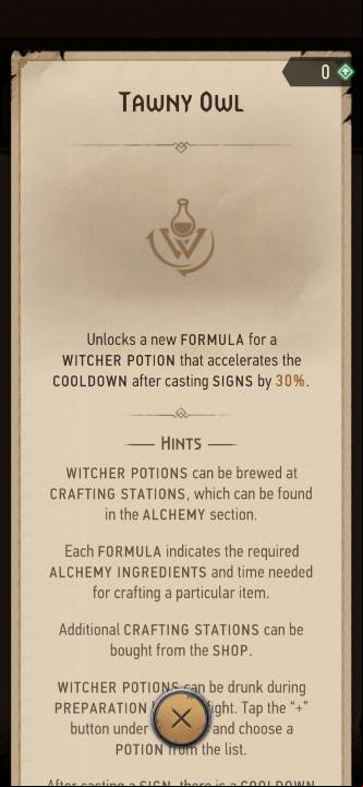 Effect: allows you to create the Tawny Potion - The Witcher Monster Slayer: Skills - alchemy - Skills - Witcher Monster Slayer Guide