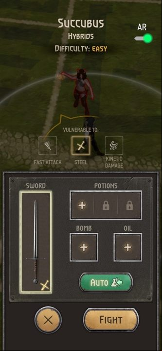 Before the fight you can choose your equipment, potions, oils and additional items - Witcher Monster Slayer: Beginners Guide - Basics - Witcher Monster Slayer Guide