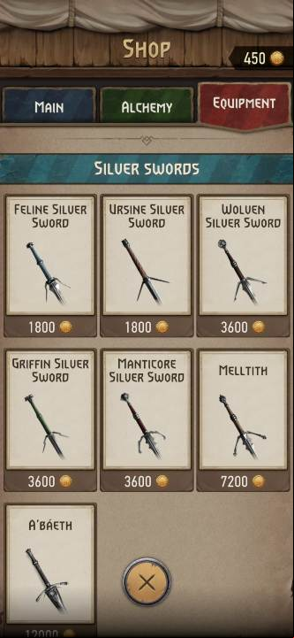 In the game store, you will find many interesting items like scrolls, potions, or bags - Witcher Monster Slayer: Beginners Guide - Basics - Witcher Monster Slayer Guide