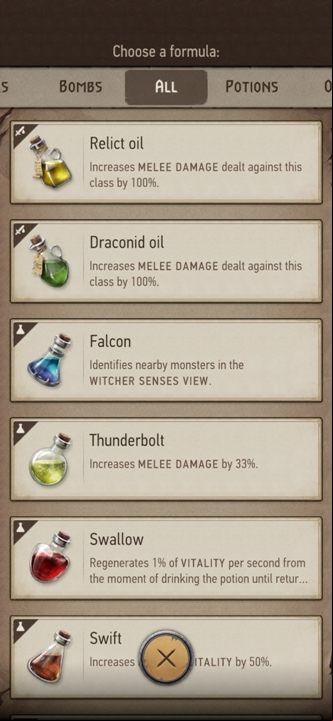 Stock up on potions and oils before doing story quests - Witcher Monster Slayer: Beginners Guide - Basics - Witcher Monster Slayer Guide