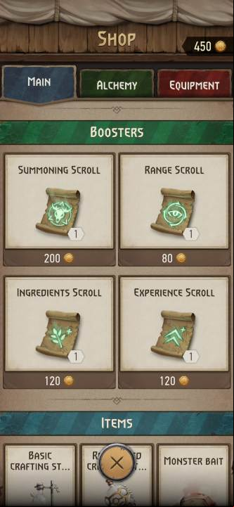 The reinforcement scrolls can be purchased for a few dozen or a few hundred coins - Witcher Monster Slayer: Experience points - best ways to earn - Levels - Witcher Monster Slayer Guide