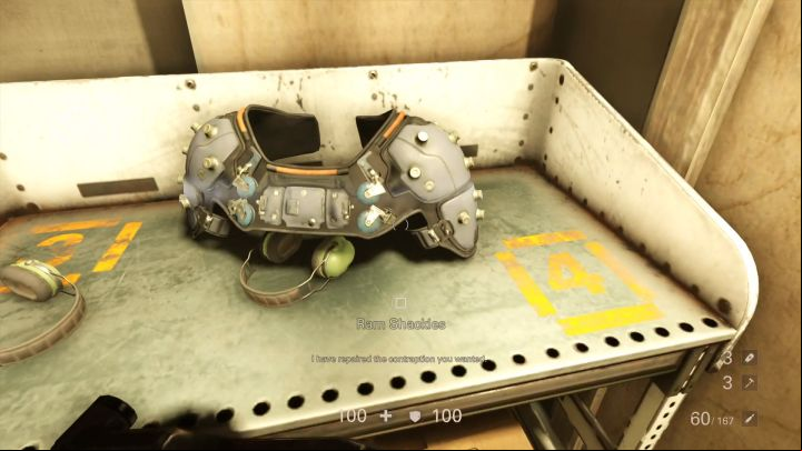 Pick up the contraption that you chose and start the training. - Contraptions | Chapter 6 - New Suit | Walkthrough - Chapter 6 - New Suit - Wolfenstein II: The New Colossus Game Guide