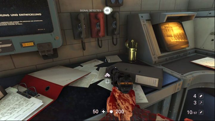 Another gold to collect. - Underground Train Station - Secrets and collectibles - Chapter 4 - Roswell - Wolfenstein II: The New Colossus Game Guide