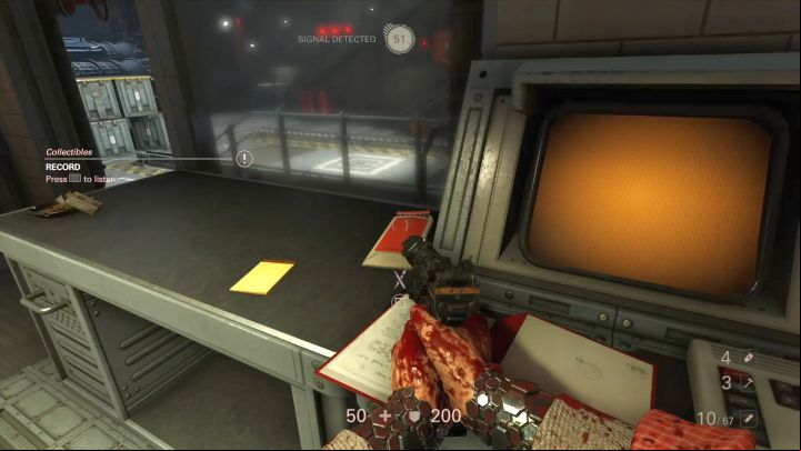 The concept art in the second control room. - Underground Train Station - Secrets and collectibles - Chapter 4 - Roswell - Wolfenstein II: The New Colossus Game Guide