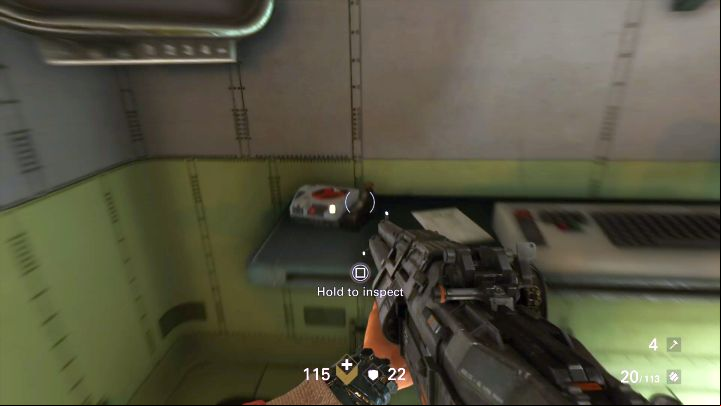 The second and the last collectible here. - Rocket Train - Secrets and collectibles - Chapter 4 - Roswell - Wolfenstein II: The New Colossus Game Guide