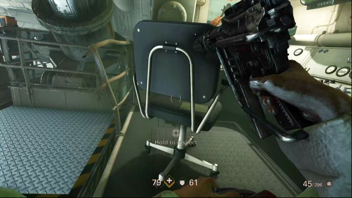 The readable located on a chair. - Secrets in Awakening - Mission 1 - Reunion - Chapter 1 - Reunion - Wolfenstein II: The New Colossus Game Guide