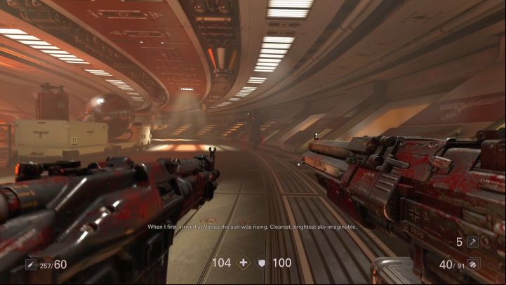 The enemies in this corridor can be taken out silently. - Audition | Venus | Walkthrough - Chapter 8 - Venus - Wolfenstein II: The New Colossus Game Guide