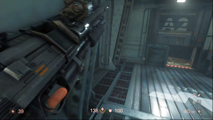 A age located under the door. - Ausmerzer | Walkthrough - Chapter 10 - Ausmerzer - Wolfenstein II: The New Colossus Game Guide
