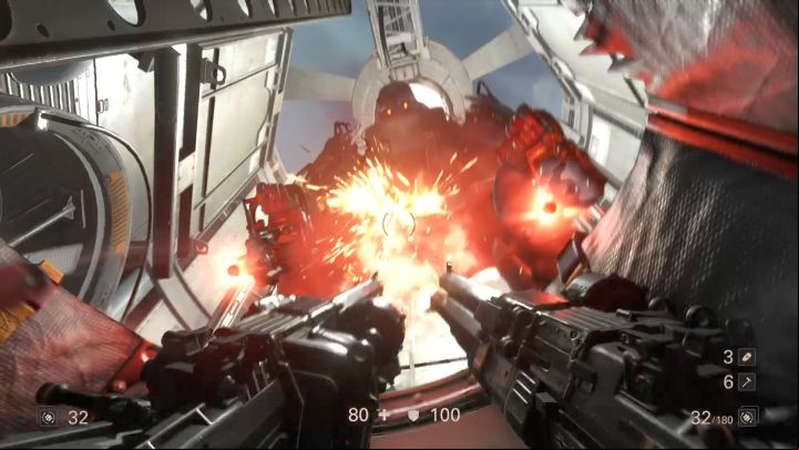 Use the Shockhammer to equickly take out the SuperSoldaten. - Ausmerzer | Walkthrough - Chapter 10 - Ausmerzer - Wolfenstein II: The New Colossus Game Guide
