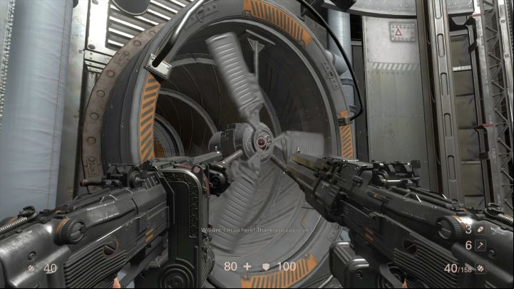 You must destroy this fan to continue. - Ausmerzer | Walkthrough - Chapter 10 - Ausmerzer - Wolfenstein II: The New Colossus Game Guide