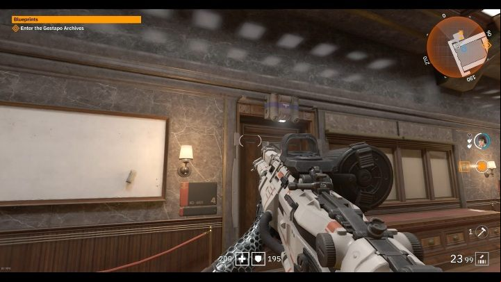 To get these glasses you have to open the door with an electric weapon - Secrets and collectibles in Brother 1 | Wolfenstein Youngblood - Collectibles and secrets - Wolfenstein Youngblood Guide
