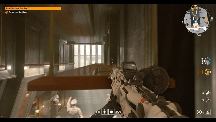 To get concept art you have to go through the ceiling lamps and then jump to the shelf on the left side of the building - Secrets and collectibles in Brother 1 | Wolfenstein Youngblood - Collectibles and secrets - Wolfenstein Youngblood Guide