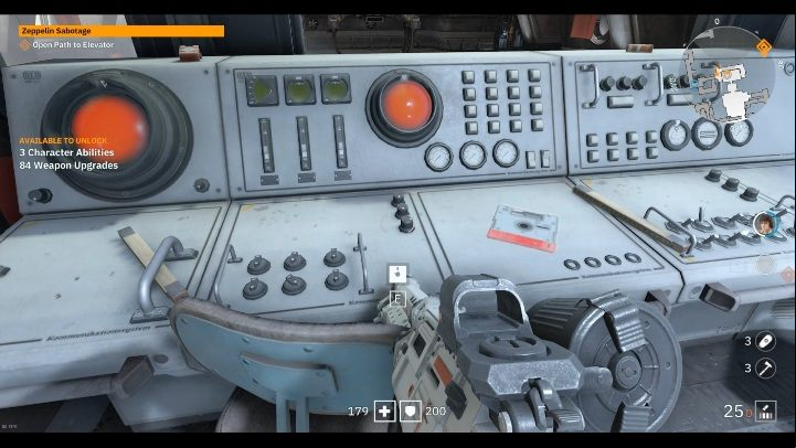On the control on the first floor there is a lonely floppy disk - Secrets and collectibles in Brother 2 | Wolfenstein Youngblood - Collectibles and secrets - Wolfenstein Youngblood Guide