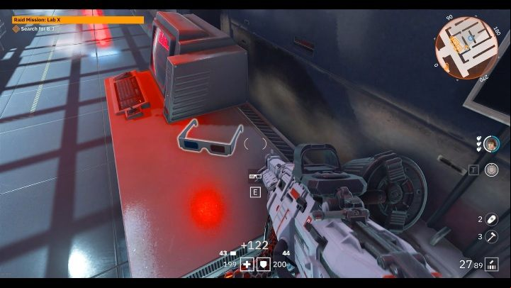 Under the blue board there is a metal table with glasses on it - Secrets and collectibles in Lab X | Wolfenstein Youngblood - Collectibles and secrets - Wolfenstein Youngblood Guide