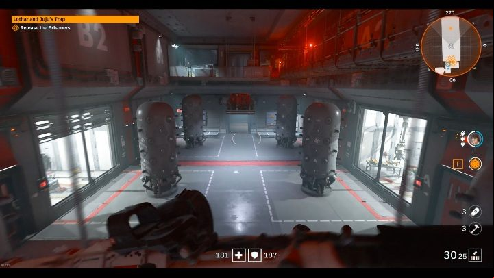 This crate is hidden on one of the lamps - Secrets and collectibles in Lab X | Wolfenstein Youngblood - Collectibles and secrets - Wolfenstein Youngblood Guide