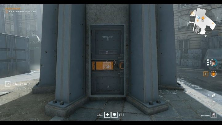 It will open doors and crates that are marked with an orange sign with an explosion symbol - How to open or destroy locked doors in Wolfenstein Youngblood? - FAQ - Frequently Asked Questions - Wolfenstein Youngblood Guide