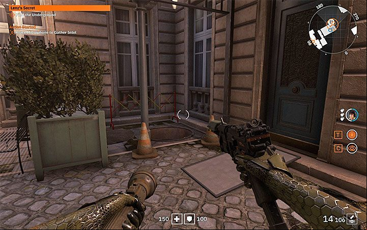 The descent to the canals is in one of the corners of the yard - Where can I find the underground paths to Brother 1, 2, 3 in Youngblood? - FAQ - Frequently Asked Questions - Wolfenstein Youngblood Guide