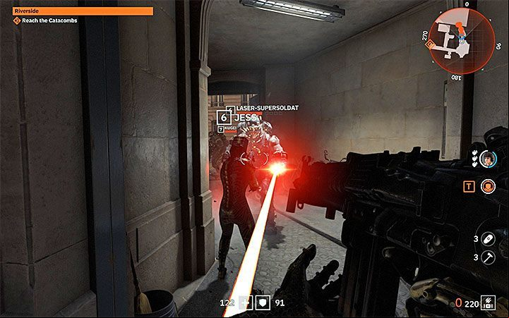 This kind of Supersoldaten uses the Laserkraftwerk weapon, i - Supersoldaten | Bosses in Wolfenstein Youngblood - Bosses and mini-bosses - Wolfenstein Youngblood Guide