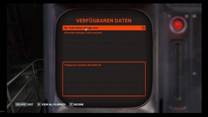 You can activate the floppy disk on the computer next to it - Secrets and collectibles in Riverside | Wolfenstein Youngblood - Collectibles and secrets - Wolfenstein Youngblood Guide