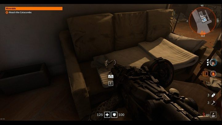You will find this tape in the sofa, in one of the blocks - Secrets and collectibles in Riverside | Wolfenstein Youngblood - Collectibles and secrets - Wolfenstein Youngblood Guide