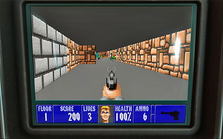 The game will zoom in on the image - the edges of the screen will still show fragments of the machine - How to play Wolfenstein 3D in Wolfenstein Youngblood? - FAQ - Frequently Asked Questions - Wolfenstein Youngblood Guide