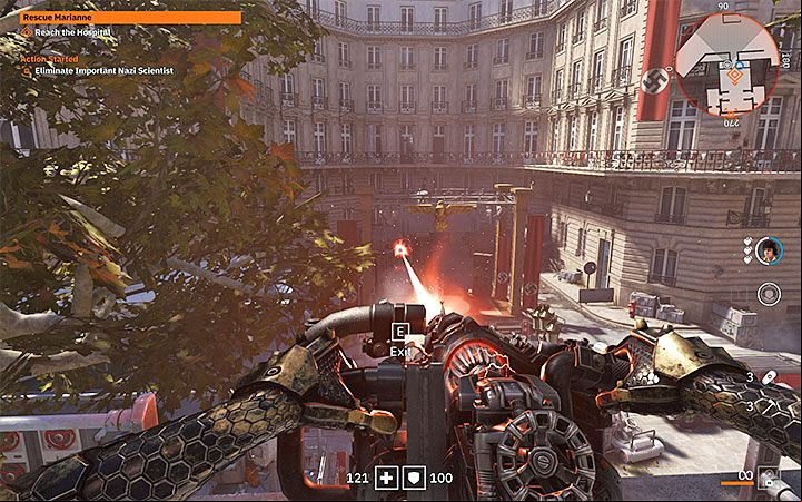 The area around the hospital is guarded by opponents, including Diesel Supersoldat - Rescue Marianne | Wolfenstein Youngblood Walkthrough - Side missions - Wolfenstein Youngblood Guide