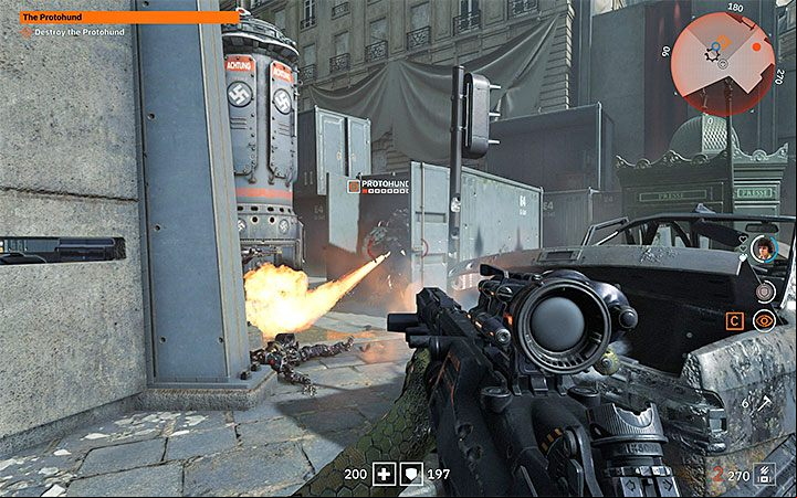 After you find Protohund, start a duel - The Protohund | Wolfenstein Youngblood Walkthrough - Side missions - Wolfenstein Youngblood Guide