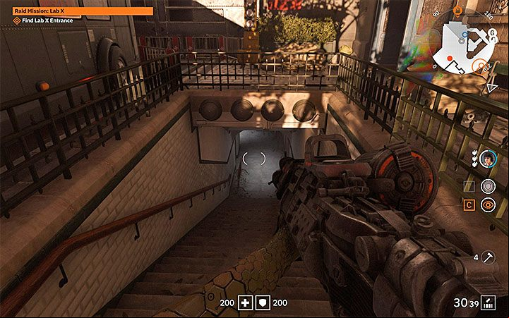 After reaching Siegturm Plaza for the first time, look around the starting point - Raid Mission Lab X | Wolfenstein Youngblood Walkthrough - Main story - Wolfenstein Youngblood Guide