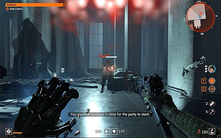This is the first of two fights with General Lothar - Raid Mission Lab X | Wolfenstein Youngblood Walkthrough - Main story - Wolfenstein Youngblood Guide