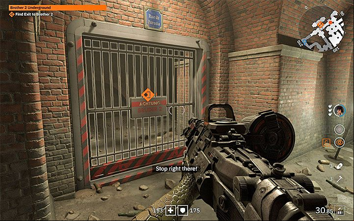 Brother 2 is one of the areas of Paris that is initially inaccessible - Raid Mission Brother 2 | Wolfenstein Youngblood Walkthrough - Main story - Wolfenstein Youngblood Guide