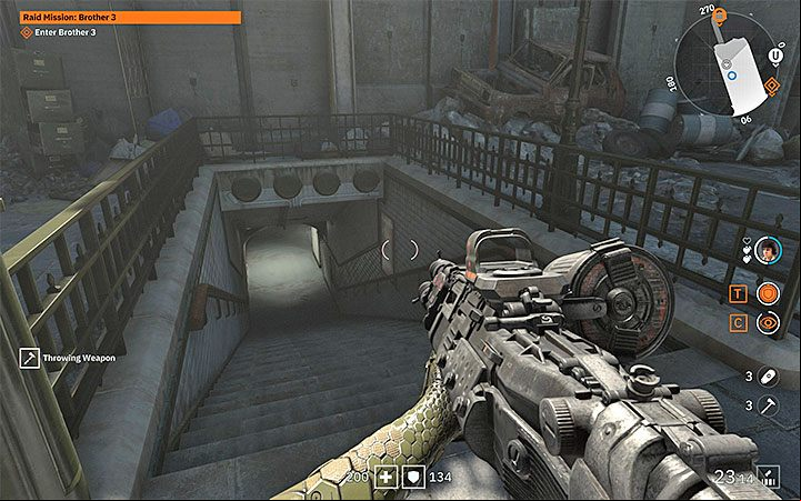 Whether youve moved through the sewers or opened a huge gate, youll start quite a long way from your first opponents - Raid Mission Brother 3 | Wolfenstein Youngblood Walkthrough - Main story - Wolfenstein Youngblood Guide