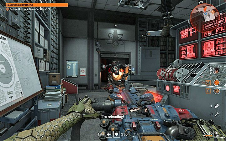 Dont expect the fight to be trivial, as there will be reinforcements soon after the start of the battle - Raid Mission Brother 3 | Wolfenstein Youngblood Walkthrough - Main story - Wolfenstein Youngblood Guide