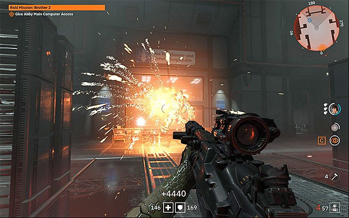During the battle, do not forget about the close cooperation between the sisters - Raid Mission Brother 3 | Wolfenstein Youngblood Walkthrough - Main story - Wolfenstein Youngblood Guide
