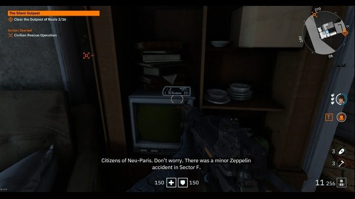 One of the covers available on this site can be found in the TV cabinet - Secrets and collectibles in Detention Area | Wolfenstein Youngblood - Collectibles and secrets - Wolfenstein Youngblood Guide