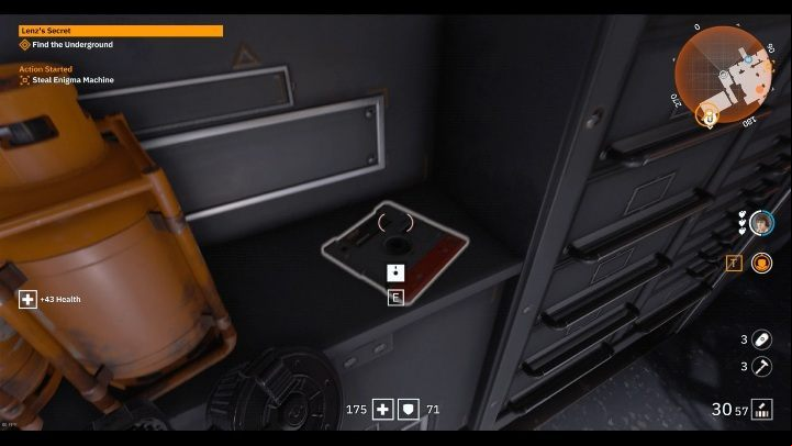 This floppy disk is located right next to the orange bottles so it is easy to spot - Secrets and collectibles in Little Berlin | Wolfenstein Youngblood - Collectibles and secrets - Wolfenstein Youngblood Guide